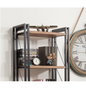 Hanah Home Cosmo Penta Estantería Industrial Pino Atlántico y Negro